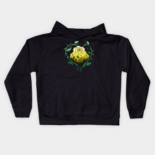 Yellow Crystal Flower Kids Hoodie